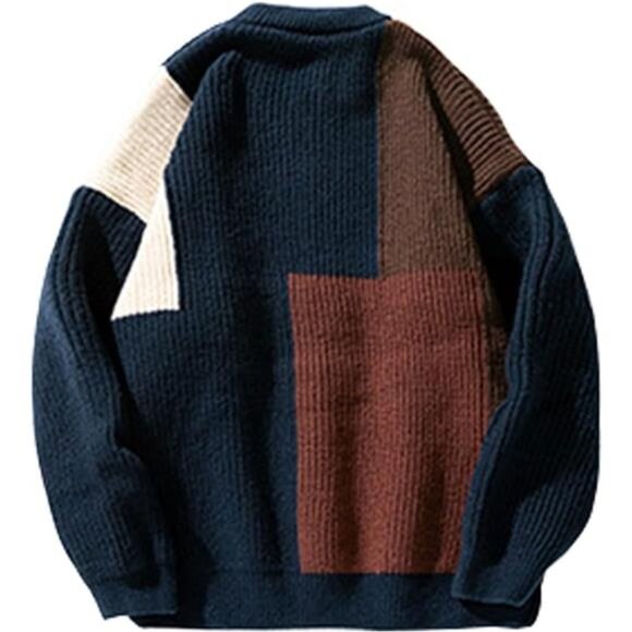 Unisex Oversized Sweater Long Sleeve Cable Knit Sweater - Picture 3 of 6